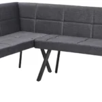 Banc d'angle Milos gris L/H/L : env. 152x85x195 cm