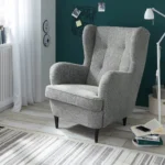 Fauteuil Oskar tissu velours gris L/H/P : env. 78x102x98 cm