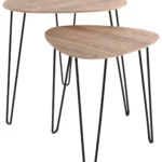 Table d' appoint imitation chêne