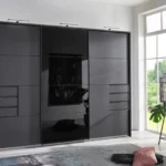 Armoire à portes coulissantes Saigon Graphite L/H/P : env. 270x210x64 cm